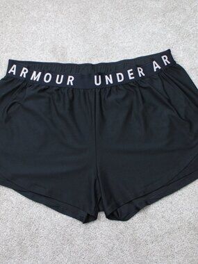 Under Armour Shorts Womens 3XL XXXL Black UA Play Up 3.0 Heatgear Loose Fit